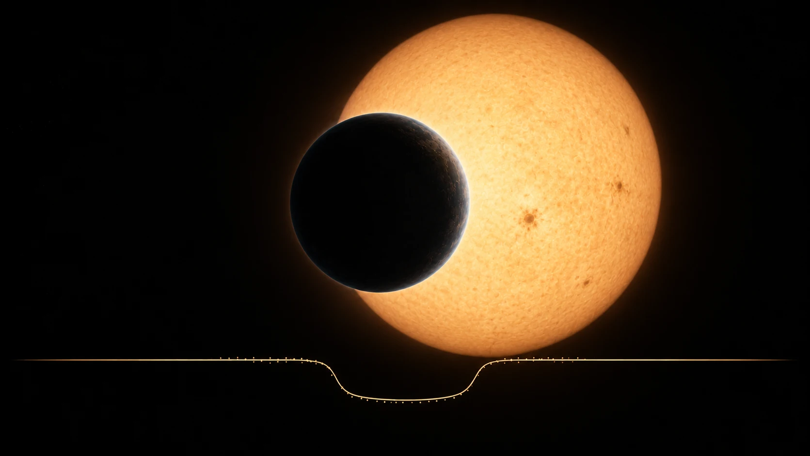 Concept image: artist’s impression of an exoplanet in front of its star